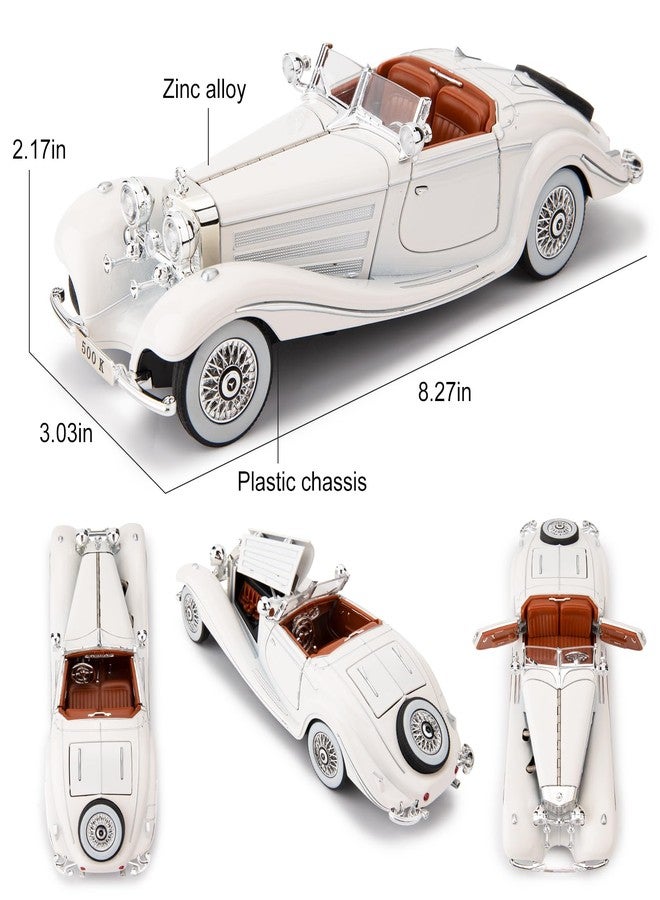 BDTCTK Compatible for 1:24 Scale 500K Toy Car Model, Diecast Collectible Pull Back Model Car with Sound and Light, Retro Classic Car Toy Gift Vehicles for Adults Kids Boys Girls - Image 2